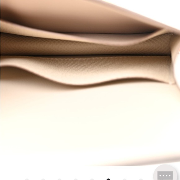Hermès Epsom (CRAIE)  Constance Cream&Gold crossbody/Clutch /Wallet - Picture 5 of 8